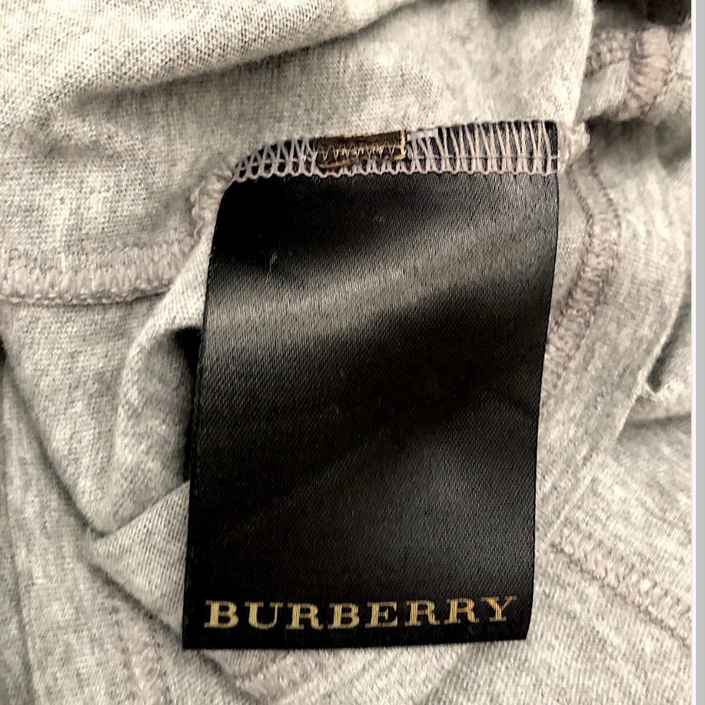 Burberry grey cotton shirt with pin strip cuffs - Picture 6 of 7